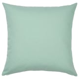 HJÄRTERÖ Housse de coussin, vert clair extérieur/intérieur, 50x50 cm