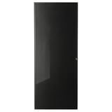 HÖGBO Porte vitrée, noir, 40x97 cm