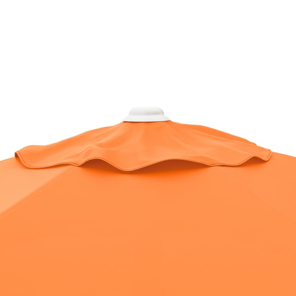 HÖGÖN / IGGÖN Parasol avec pied, orange vif/gris foncé, 270 cm