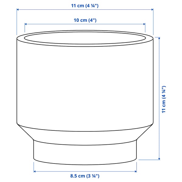 HONUNGSPALM Cache-pot, intérieur/extérieur/beige, 9 cm
