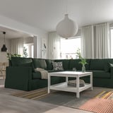 HYLTARP Canapé d'angle, 4 places, Tallmyra vert foncé