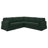 HYLTARP Canapé d'angle, 4 places, Tallmyra vert foncé