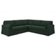 HYLTARP Canapé d'angle, 4 places, Tallmyra vert foncé