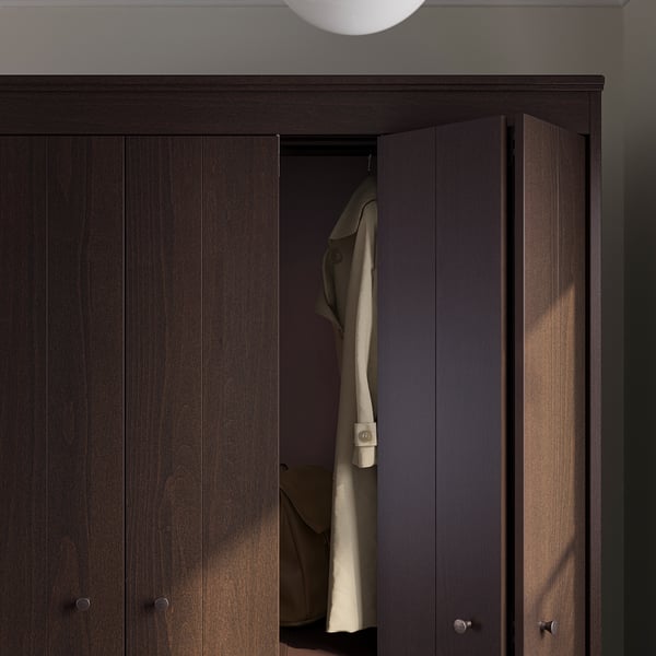 IDANÄS Combinaison armoire, brun foncé, 180x59x211 cm