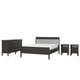 IDANÄS Mobilier chambre, lot de 4, brun foncé, 140x200 cm