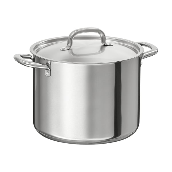 IKEA 365+ Faitout avec couvercle, acier inoxydable, 8.0 l