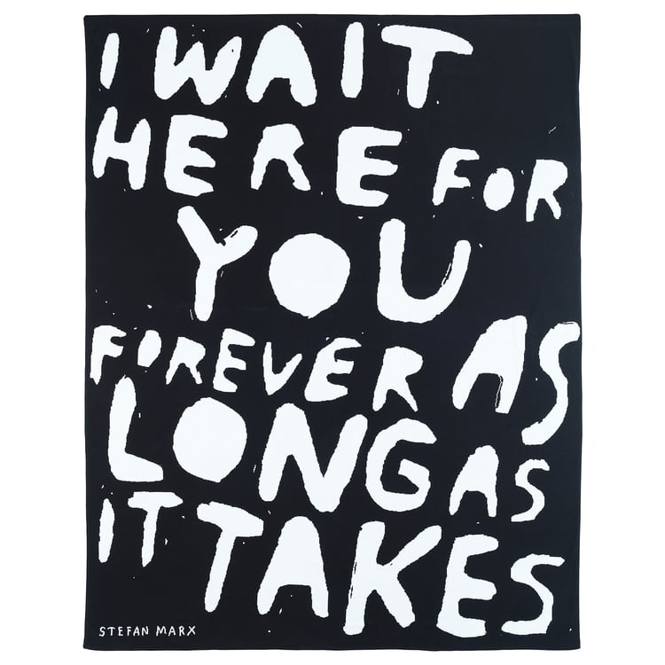 IKEA ART EVENT 2021 Plaid, noir/blanc, 130x160 cm IKEA