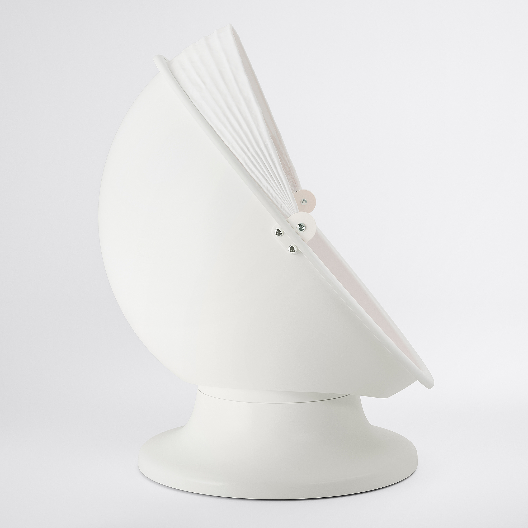 IKEA PS LÖMSK Fauteuil pivotant, blanc/rouge
