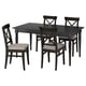 INGATORP / INGOLF Table et 4 chaises, noir/brun noir Nolhaga gris-beige, 155/215 cm