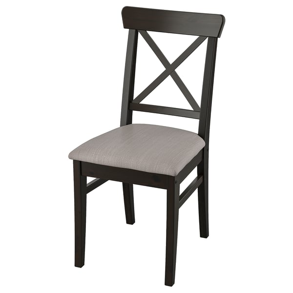 INGOLF Chaise, brun noir/Nolhaga gris-beige
