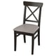Option: INGOLF Chaise, brun noir/Nolhaga gris-beige