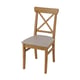INGOLF Chaise, vernis effet anc/Nolhaga gris-beige