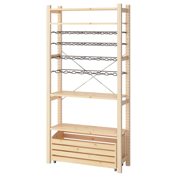 IVAR 1 section/range-bouteilles, pin, 89x30x179 cm