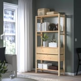 IVAR 1 section/tablettes/tiroirs, pin, 89x30x179 cm