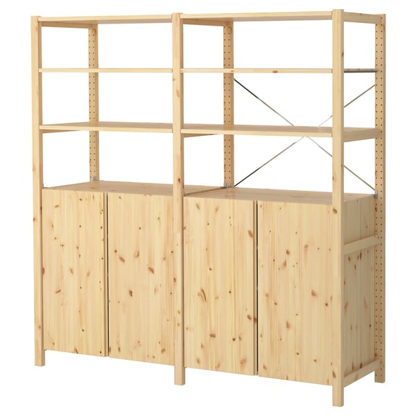 IVAR 2 sections/tablettes/élément, pin, 174x50x179 cm