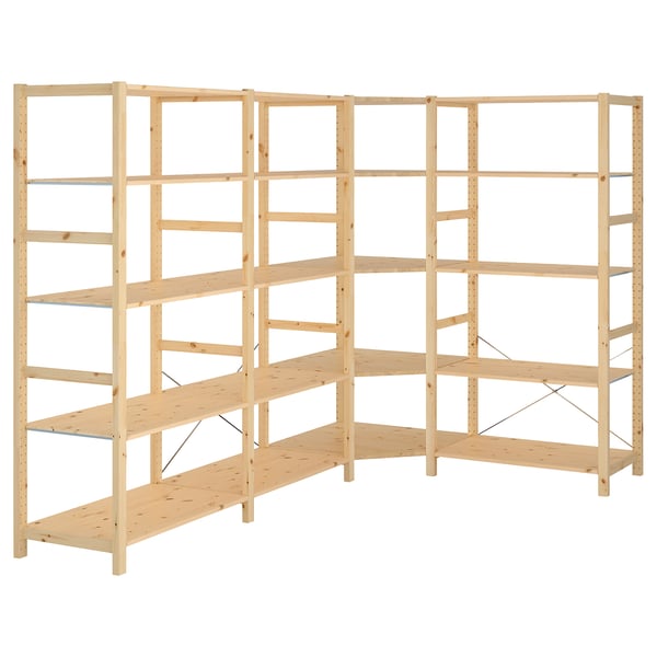 IVAR 4 sections/angle, pin, 249/164x50x179 cm