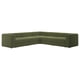 Option: JÄTTEBO Canapé d'angle modulaire, 6 places, Samsala vert-jaune foncé