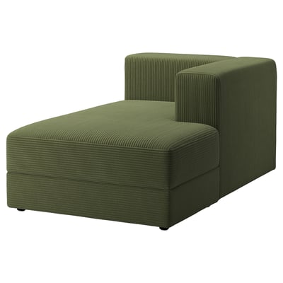 JÄTTEBO Module méridienne, droite, avec accoudoir/Samsala vert-jaune foncé