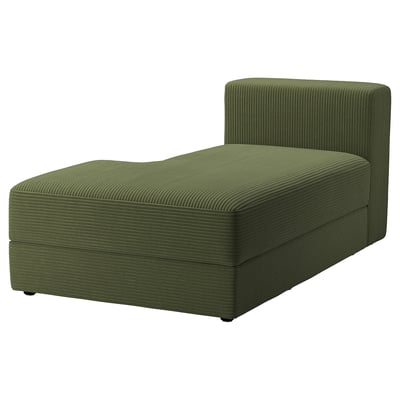 JÄTTEBO Module méridienne, gauche, Samsala vert-jaune foncé