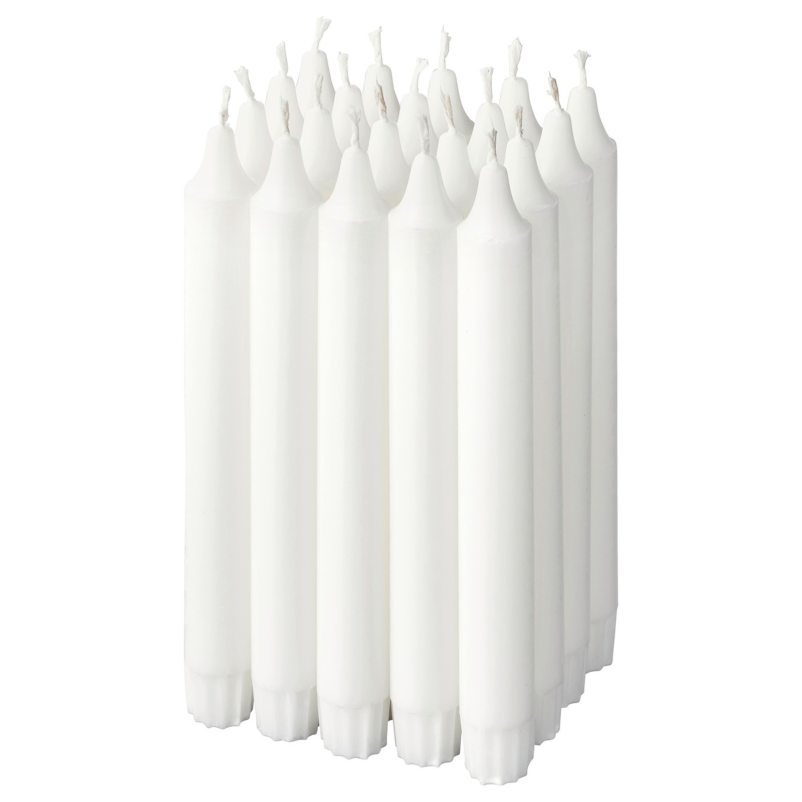 JUBLA Bougie non parfumée pour chandelier, blanc, 19 cm IKEA Suisse