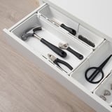 KACKLA Rangement extensible, blanc, 25-38x9 cm