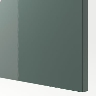 KALLARP Panneau latéral de finition, brillant gris-vert foncé, 62x80 cm
