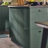 KALLARP Panneau latéral de finition, brillant gris-vert foncé, 39x240 cm