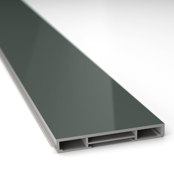 KALLARP Plinthe, brillant gris-vert foncé, 220x8 cm