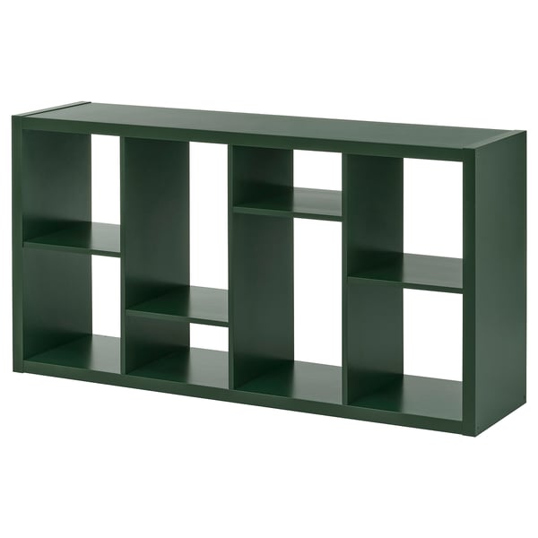 KALLAX Étagère, vert foncé, 147x77 cm
