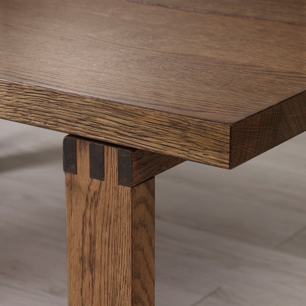 KALLBÄCKEN Table basse, plaqué chêne teinté brun, 114x72 cm