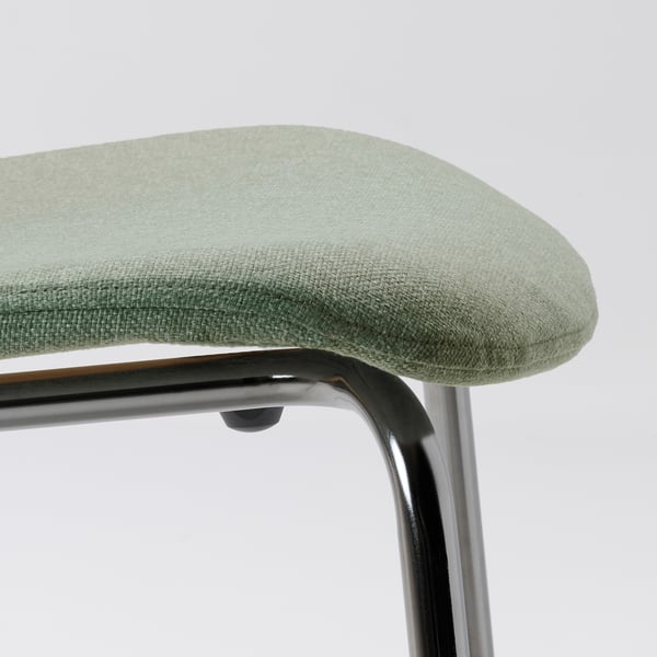 KARLPETTER Chaise, Gunnared vert clair/Sefast chromé