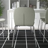KARLPETTER Chaise, Gunnared vert clair/Sefast chromé