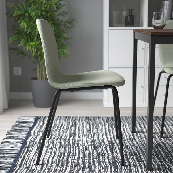 KARLPETTER Chaise, Gunnared vert clair/Sefast noir