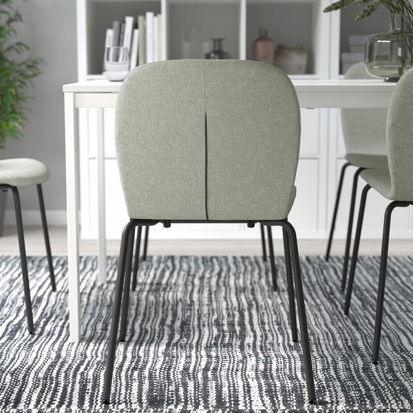 KARLPETTER Chaise, Gunnared vert clair/Sefast noir