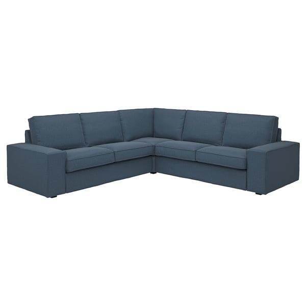 KIVIK Canapé d'angle, 4 places, Gunnared bleu