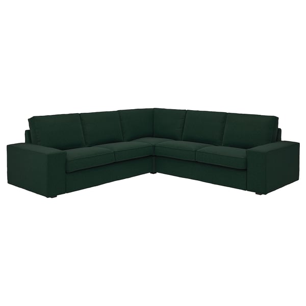 KIVIK Canapé d'angle, 4 places, Tallmyra vert foncé