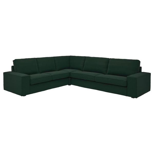 KIVIK Canapé d'angle, 5 places, Tallmyra vert foncé