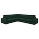 KIVIK Canapé d'angle, 5 places, Tallmyra vert foncé