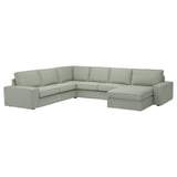 KIVIK Canapé d'angle 5pl + méridienne, Gunnared vert clair