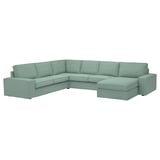 KIVIK Canapé d'angle 5pl + méridienne, Tallmyra vert clair