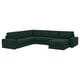 KIVIK Canapé d'angle 5pl + méridienne, Tallmyra vert foncé