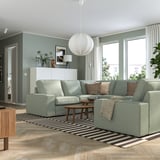 KIVIK Canapé en U, 6 places, Gunnared vert clair