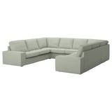 KIVIK Canapé en U, 6 places, Gunnared vert clair