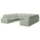 KIVIK Canapé en U, 6 places, Gunnared vert clair