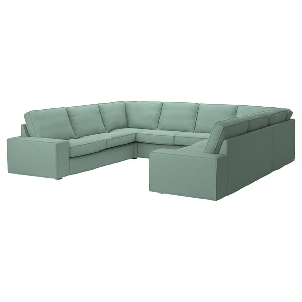 KIVIK Canapé en U, 6 places, Tallmyra vert clair