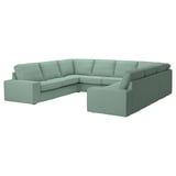 KIVIK Canapé en U, 6 places, Tallmyra vert clair