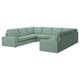 KIVIK Canapé en U, 6 places, Tallmyra vert clair