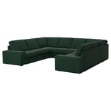 KIVIK Canapé en U, 6 places, Tallmyra vert foncé