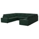 KIVIK Canapé en U, 6 places, Tallmyra vert foncé