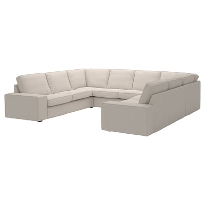 KIVIK Canapé en U, 6 places, Tresund beige clair
